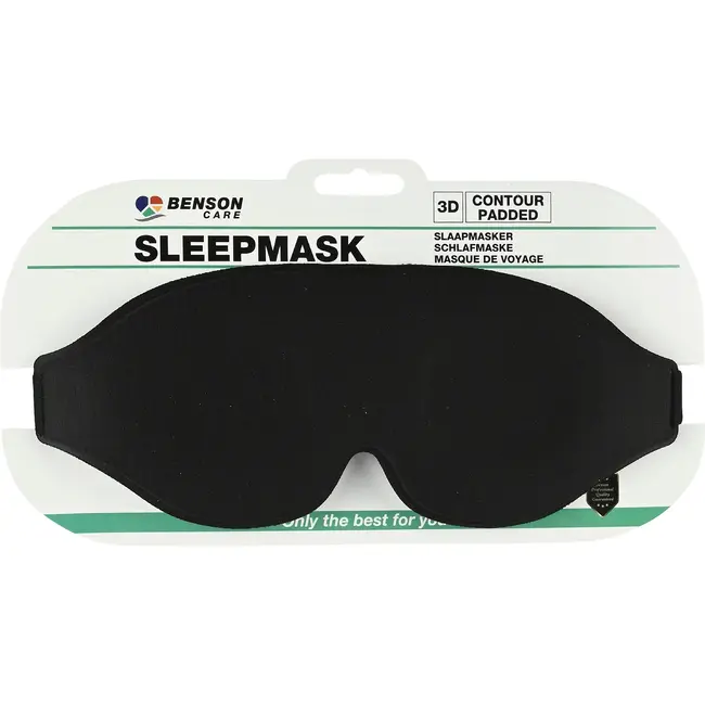 Benson Slaapmasker 3D met memoryfoam en zachte comfortabele pasvorm