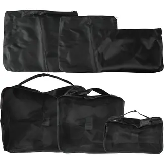 Benson Reisorganizer set 6-delig zwart voor koffers, rugzakken en tassen