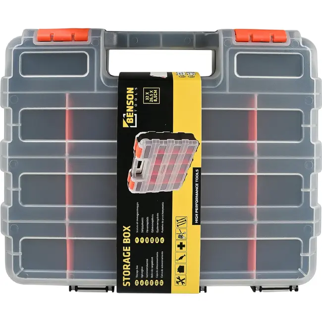 Benson Opbergbox 32 x 26,5 x 8,5 cm met vakverdeling en handgreep