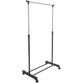 Benson Kledingrek 78 cm zwart met wielen en verstelbare hoogte