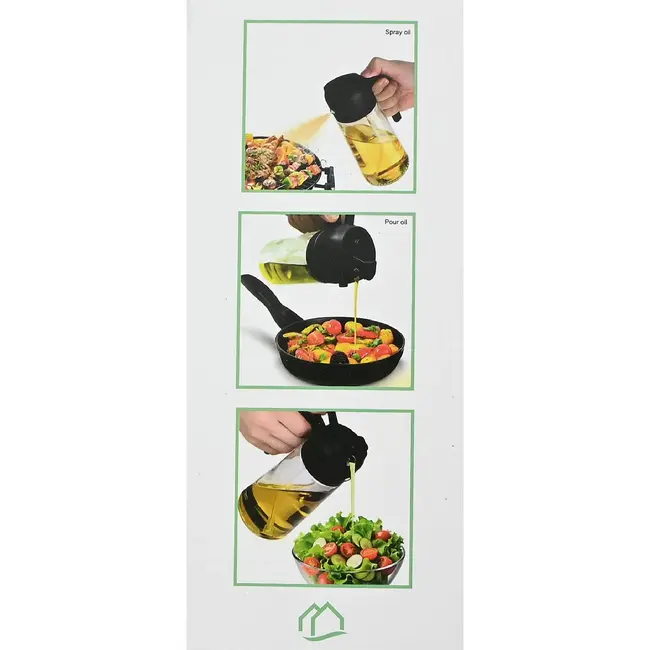 Benson Olieschenker 2-in-1 zwart 470 ml voor schenken en spuiten