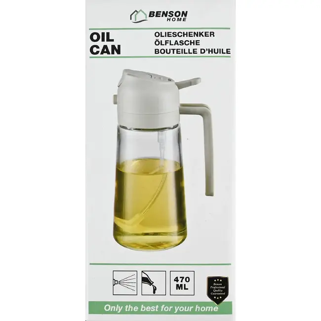 Benson Olieschenker 2-in-1 wit 470 ml voor schenken en spuiten