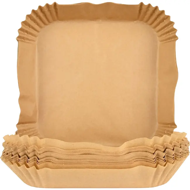Benson Airfryer bakpapier vierkant 24 cm - 100 wegwerp bakjes set