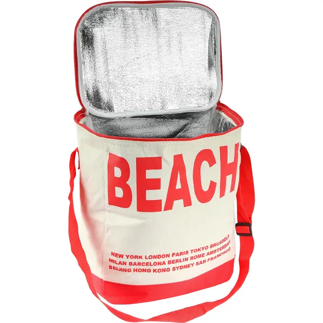 Benson Koeltas 20 liter rood met schouderriem en aluminium isolatie