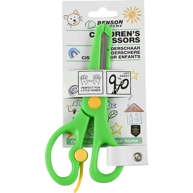Benson Kinderschaar 13 cm met plastic punt en easy opening systeem