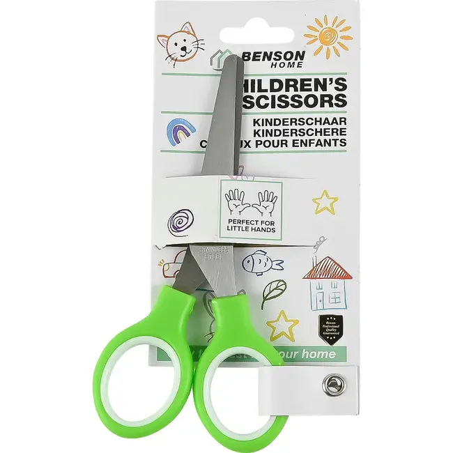 Benson Kinderschaar 13 cm met ronde punt voor creatief knippen