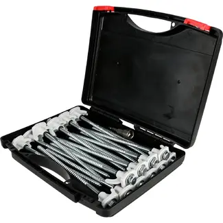 Benson Schroefharingen 20,5 cm met adapter en stevige opbergkoffer