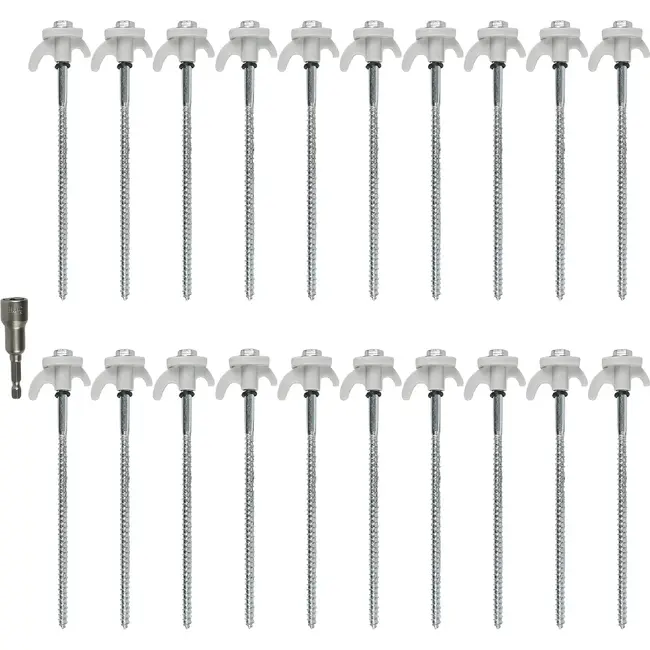 Benson Schroefharingen 20,5 cm met adapter en stevige opbergkoffer