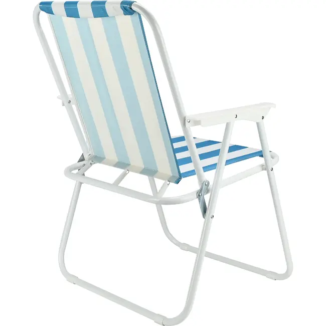 Benson Campingstoel 60,3 x 51,3 x 75 cm blauw-wit en opvouwbaar