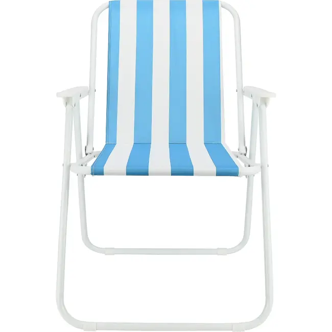 Benson Campingstoel 60,3 x 51,3 x 75 cm blauw-wit en opvouwbaar
