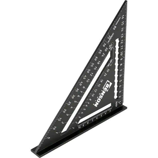 Benson Meetdriehoek aluminium 18 cm voor meten en nauwkeurig aftekenen