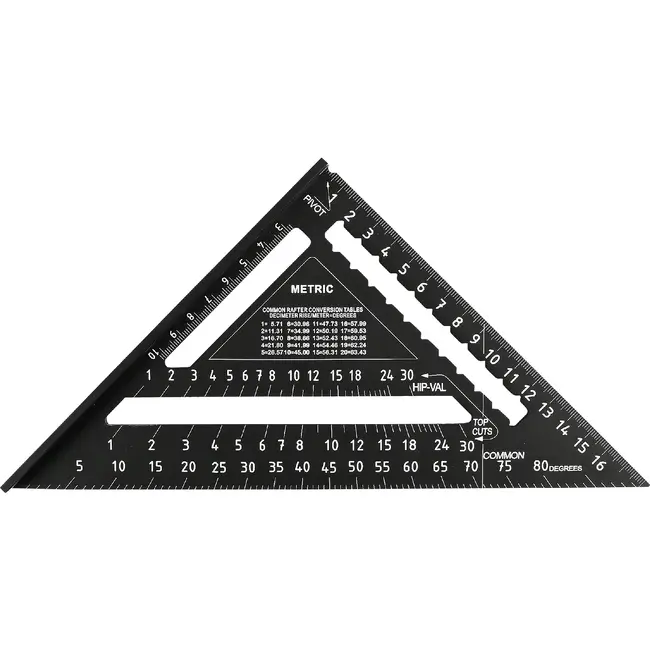 Benson Meetdriehoek aluminium 18 cm voor meten en nauwkeurig aftekenen