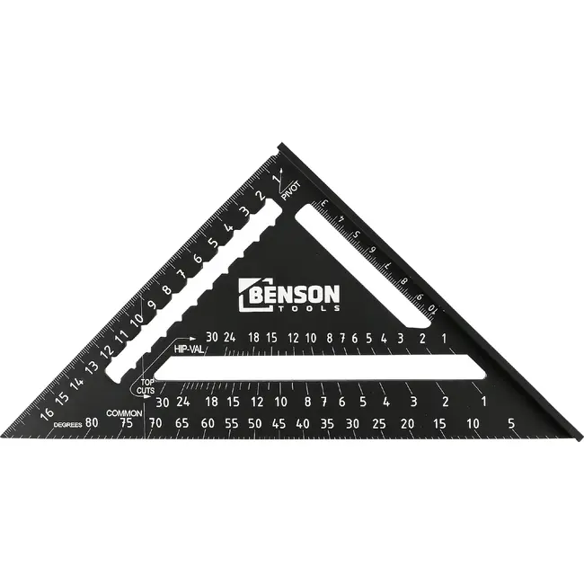 Benson Meetdriehoek aluminium 18 cm voor meten en nauwkeurig aftekenen