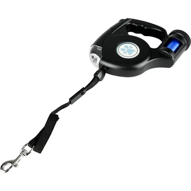 Benson Hondenriem 5 m met LED-licht en geïntegreerde poepzakhouder