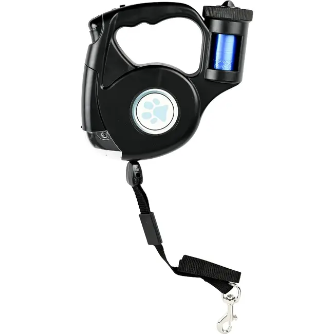 Benson Hondenriem 5 m met LED-licht en geïntegreerde poepzakhouder