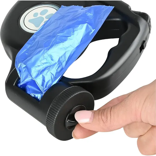 Benson Hondenriem 5 m met LED-licht en geïntegreerde poepzakhouder