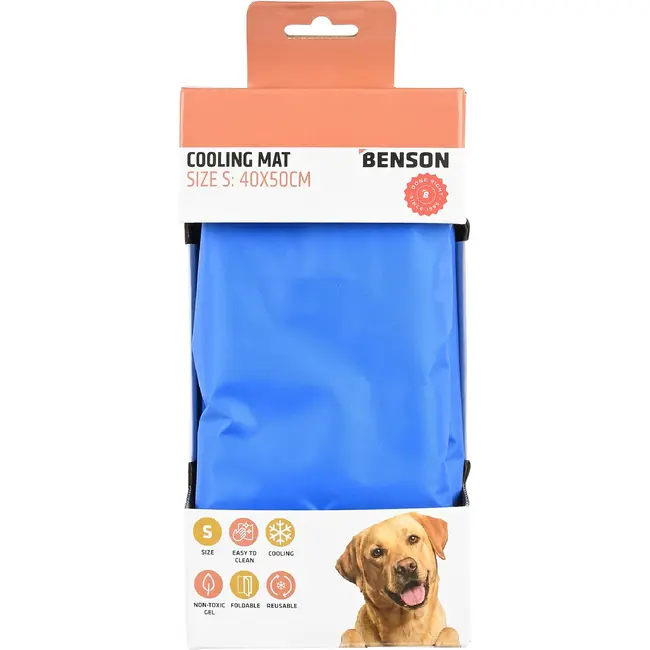 Benson Hondenkoelmat S 40 x 50 cm met niet-giftige gel, opvouwbaar en herbruikbaar voor warme dagen