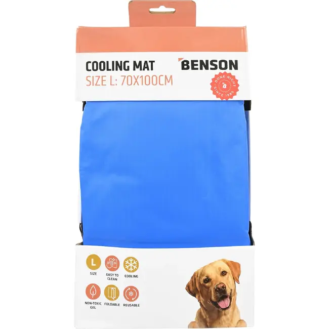 Benson Hondenkoelmat L 70 x 100 cm met niet-giftige gel, opvouwbaar en herbruikbaar voor warme dagen