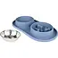 Benson Anti-schrokbak met drinkbak 17 cm, RVS en siliconen basis