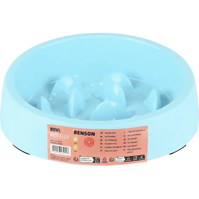 Benson Antischrokbak 18 cm voor kat en hond met rustig eetontwerp