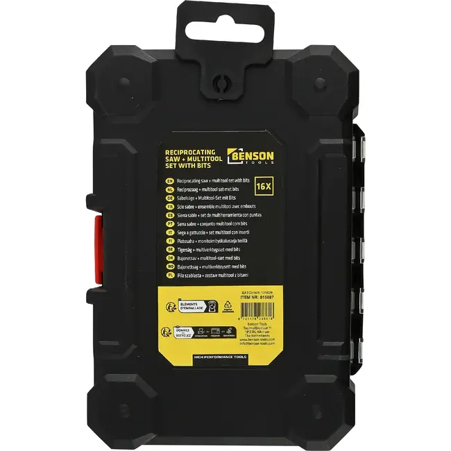 Benson Reciprozaag multitool 17-delig met 3 zaagbladen en 12 bits