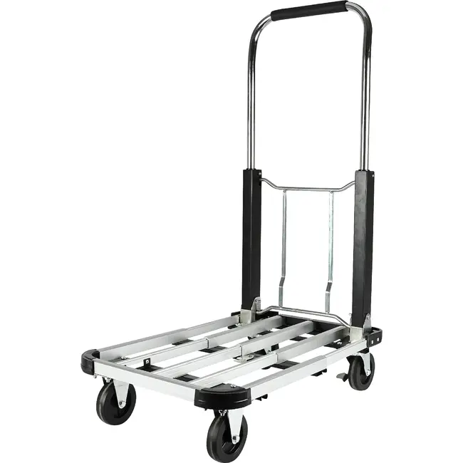 Benson Transportwagen aluminium 150 kg met remmen en duwbeugel