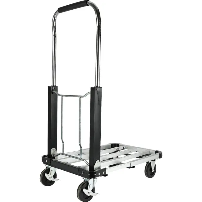 Benson Transportwagen aluminium 150 kg met remmen en duwbeugel