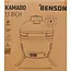 Benson Kamado 13 inch mat zwart met keramische body, thermometer en luchtregeling voor barbecue