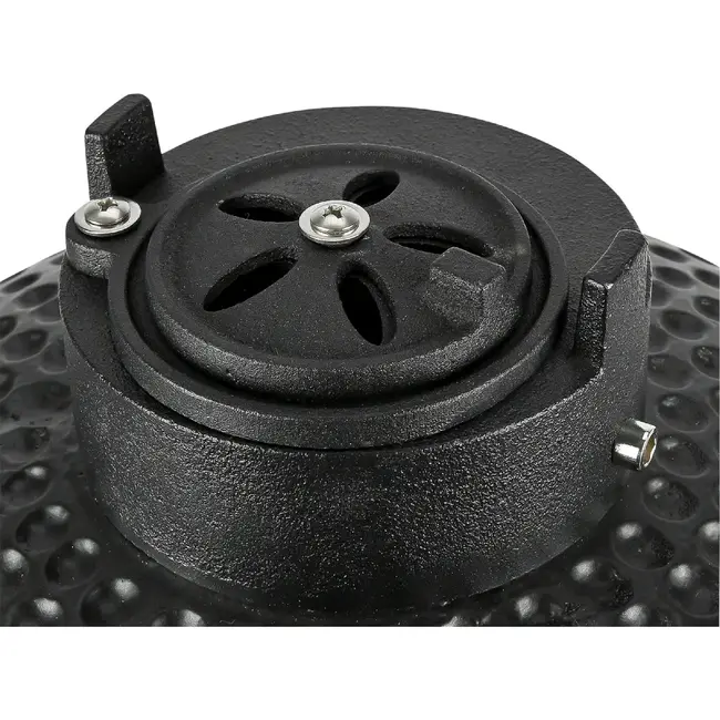 Benson Kamado 13 inch mat zwart met keramische body, thermometer en luchtregeling voor barbecue