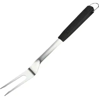 Benson BBQ-vork 46 cm met twee tanden en lange zwarte handgreep