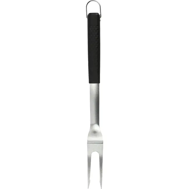 Benson BBQ-vork 46 cm met twee tanden en lange zwarte handgreep