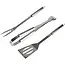 Benson BBQ set 3-delig met tang, vleesvork en brede spatel in afsluitbare handige opbergtas