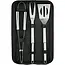 Benson BBQ set 3-delig met tang, vleesvork en brede spatel in afsluitbare handige opbergtas