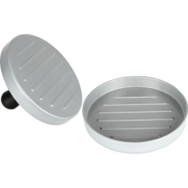 Benson BBQ-hamburgerpers 12 cm van aluminium met kunststof handvat