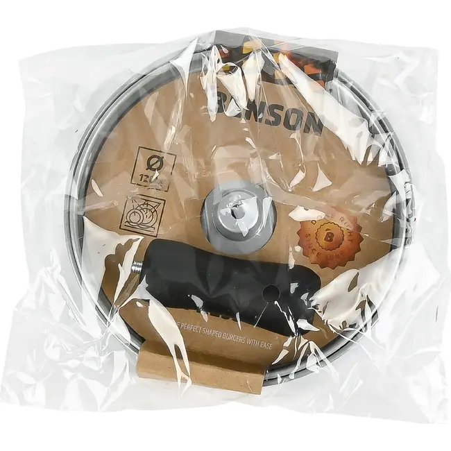 Benson BBQ-hamburgerpers 12 cm van aluminium met kunststof handvat