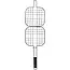 Benson BBQ-hamburgergrill 21 × 21 cm van ijzer met antiaanbaklaag