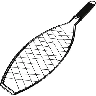 Benson BBQ-grillmand voor vis 58 cm met antiaanbaklaag en handvat