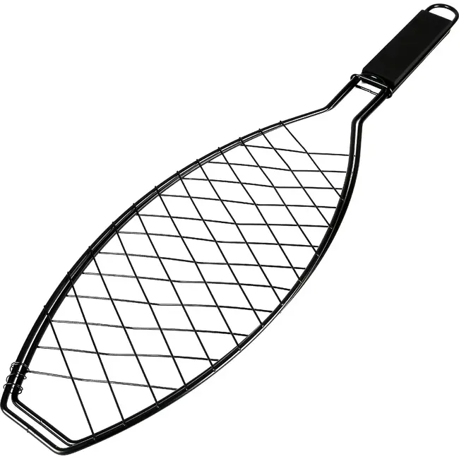 Benson BBQ-grillmand voor vis 58 cm met antiaanbaklaag en handvat