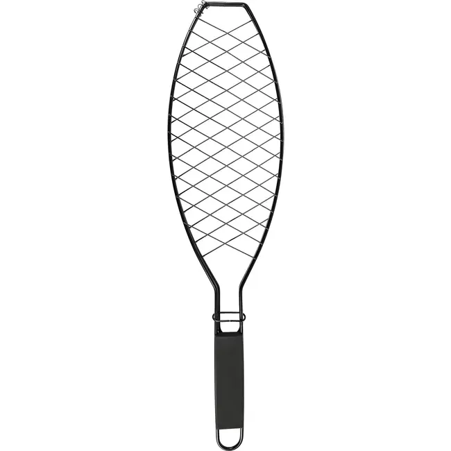 Benson BBQ-grillmand voor vis 58 cm met antiaanbaklaag en handvat