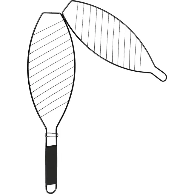 Benson BBQ-grillmand voor vis 58 cm met antiaanbaklaag en handvat