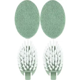 Benson Navulling afwasborstel 2-in-1 met 2 schuursponzen en 2 borstelkoppen voor item 015762
