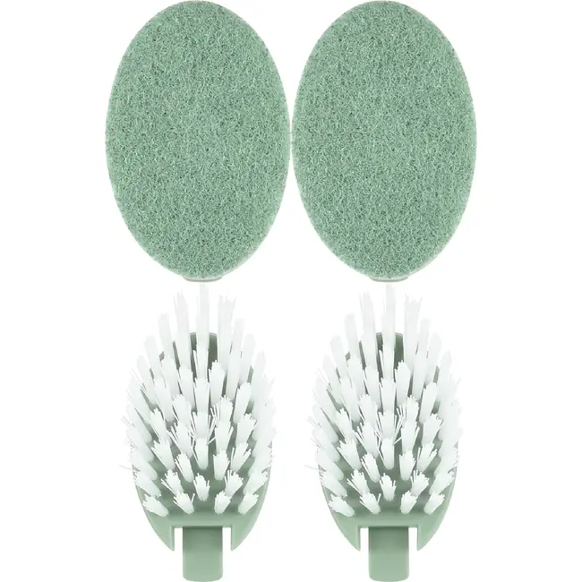 Benson Navulling afwasborstel 2-in-1 met 2 schuursponzen en 2 borstelkoppen voor item 015762