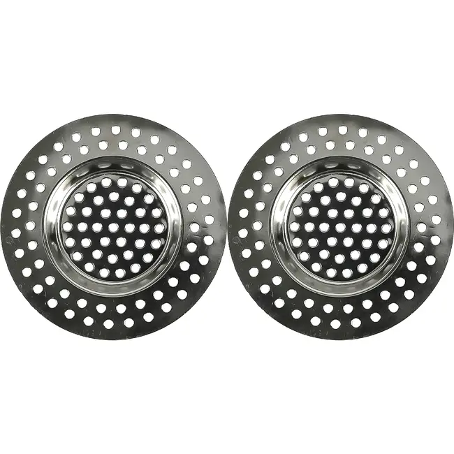 Benson Gootsteenzeef RVS 7,5 cm met extra gaten in set van 2 stuks
