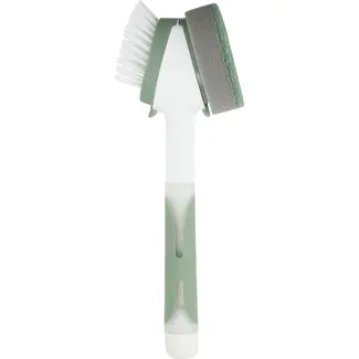 Benson Afwasborstel 2-in-1 met zeepdispenser, borstelkop en schuurspons voor dagelijks afwassen