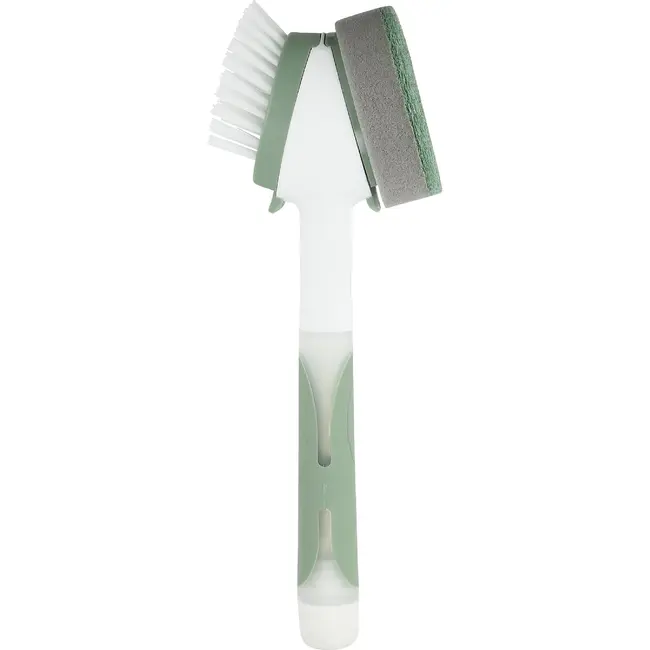 Benson Afwasborstel 2-in-1 met zeepdispenser, borstelkop en schuurspons voor dagelijks afwassen