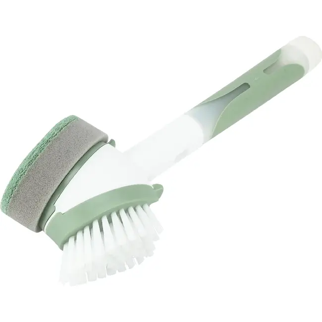 Benson Afwasborstel 2-in-1 met zeepdispenser, borstelkop en schuurspons voor dagelijks afwassen