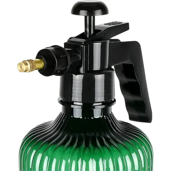 Benson Plantensproeier hogedruk 2 liter groen met zwarte sproeikop en handpomp voor plantverzorging