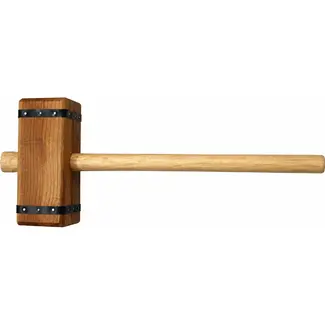 Hendrik Jan Houten sleg 3,5 kg met steel en ijzeren banden, voor paaltjes, hekwerk en omheining - hout - 3,5 kg