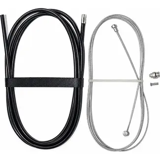 Slurf Universele remkabel - staal - 225 cm - zwart - ton/peer nippel
