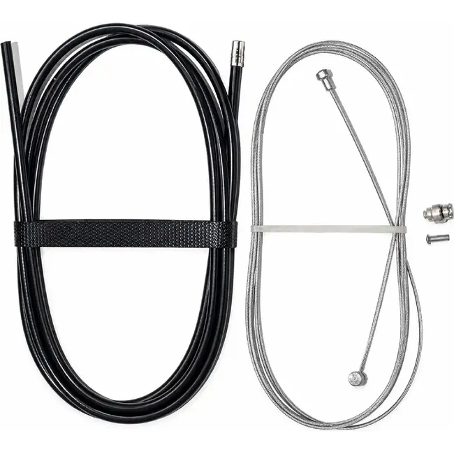 Slurf Universele remkabel - staal - 225 cm - zwart - ton/peer nippel